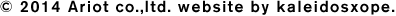 © 2014 Ariot co.,ltd. website by kaleidosxope.